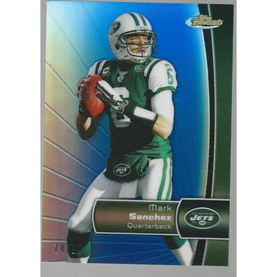 2012 Finest Blue Refractors #45 Mark Sanchez