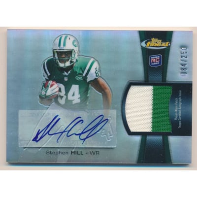 2012 Finest Rookie Patch Autographs Refractors #RAPSH Stephen Hill/250
