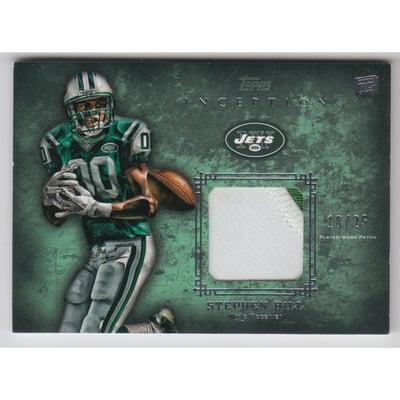 2012 Topps Inception Rookie Relics Patch Green #RPSH Stephen Hill