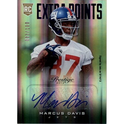 2013 Prestige Extra Points Purple Autographs #259 Marcus Davis