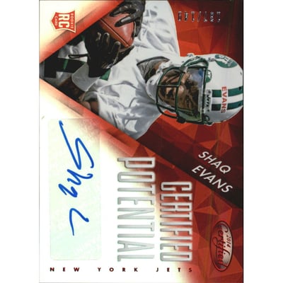 2014 Certified Potential Autographs Mirror Red #PSE Shaq Evans/149