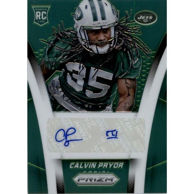 2014 Panini Prizm Rookie Autographs Prizms Green #ARCP Calvin Pryor/60