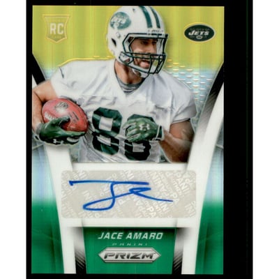 2014 Panini Prizm Rookie Autographs Prizms Neon Green Yellow #ARJA1 Jace Amaro/100