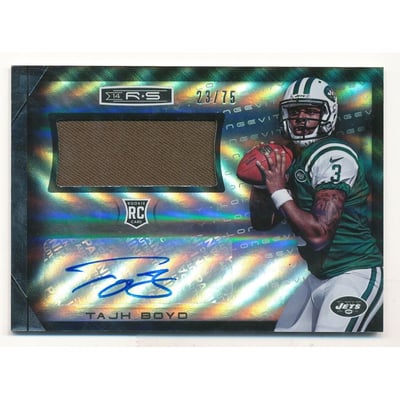 2014 Rookies and Stars Rookie Jersey Autographs Longevity Holofoil #RMTB Tajh Boyd/75