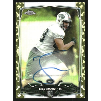 2014 Topps Chrome Mini Rookie Autographs Camo Refractors #193 Jace Amaro