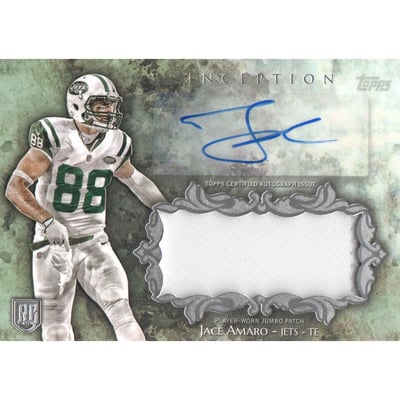 2014 Topps Inception Rookie Jumbo Patch Autographs #IAJPJA Jace Amaro