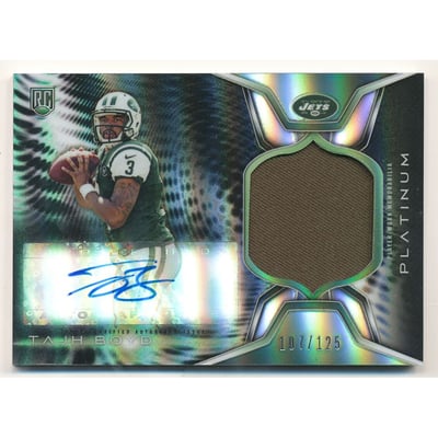 2014 Topps Platinum Rookie Patch Autographs Black Refractors #ARPTBO Tajh Boyd