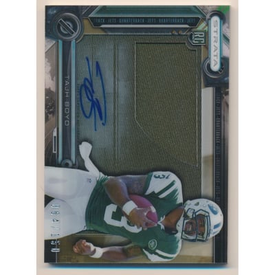 2014 Topps Strata Clear Cut Rookie Relic Autographs Bronze #CCARTBO Tajh Boyd