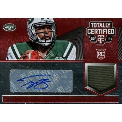 2014 Totally Certified Rookie Autograph Jerseys Platinum Red #189 Tajh Boyd/75