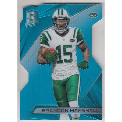 2015 Panini Spectra Neon Blue Die Cut #18 Brandon Marshall