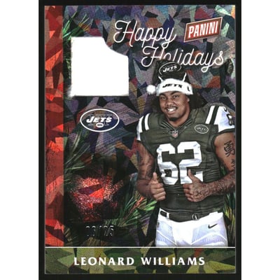 2016 Panini Black Friday Happy Holidays Materials Cracked Ice #9 Leonard Williams