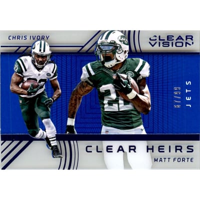 2016 Panini Clear Vision Clear Heirs Blue #18 Matt Forte/Chris Ivory