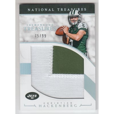 2016 Panini National Treasures Tremendous Treasures Materials #TTRCH Christian Hackenberg/99