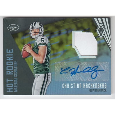 2016 Panini Phoenix Hot Rookie Material Signatures Helmets #HRSCH Christian Hackenberg/25