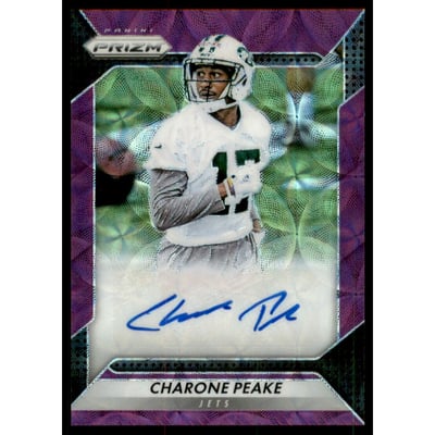 2016 Panini Prizm Rookie Autographs Prizms Purple Scope #2 Charone Peake