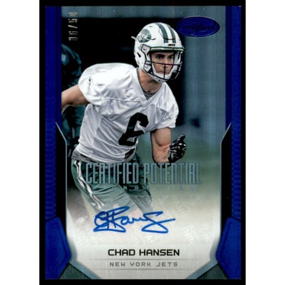 2017 Certified Potential Signatures Mirror Blue #31 Chad Hansen