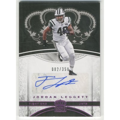 2017 Crown Royale Platinum Rookie Autographs Pink #11 Jordan Leggett/350