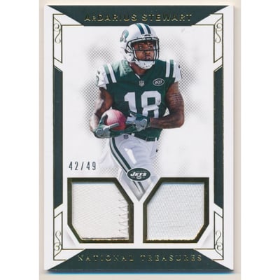 2017 Panini National Treasures Rookie Dual Materials Gold #13 ArDarius Stewart
