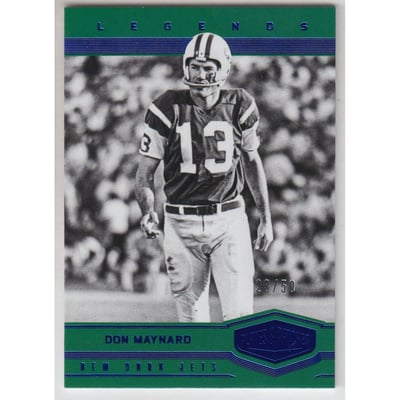 2017 Panini Plates and Patches Blue #119 Don Maynard RET