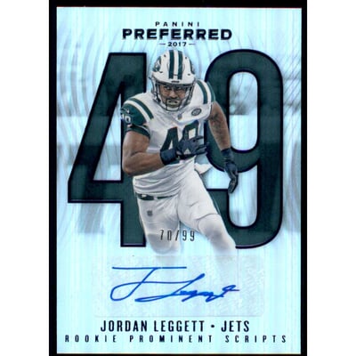 2017 Panini Preferred Blue #296 Jordan Leggett PROM AU/99