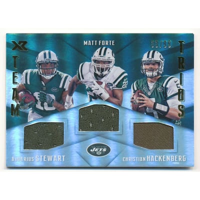 2017 Panini XR Team Trios Materials #27 Christian Hackenberg/Matt Forte/ArDarius Stewart/99