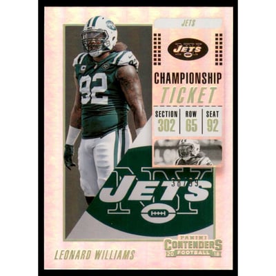 2018 Panini Contenders Championship Ticket #28 Leonard Williams