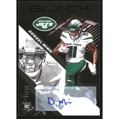 2020 Panini Black Rookie Autographs #120 Denzel Mims/25