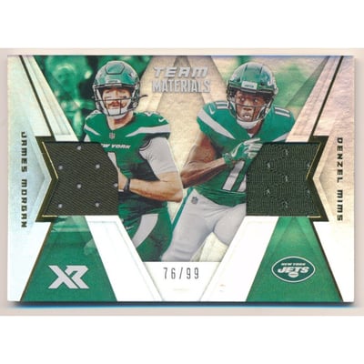 2020 Panini XR Team Materials #12 Denzel Mims/James Morgan