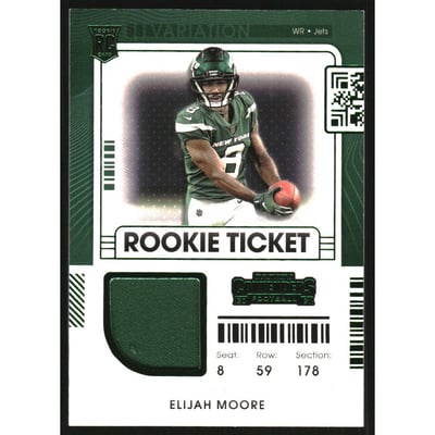2021 Panini Contenders Rookie Ticket Swatches Variation #14 Elijah Moore