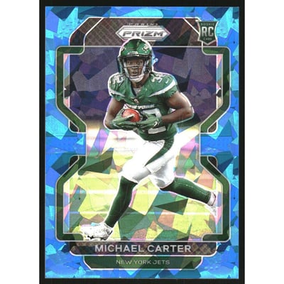2021 Panini Prizm Prizms Blue Ice #365 Michael Carter
