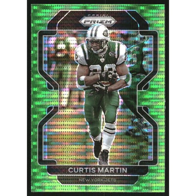 2021 Panini Prizm Prizms Neon Green Pulsar #92 Curtis Martin