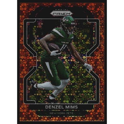 2021 Panini Prizm Prizms Orange Disco #85 Denzel Mims