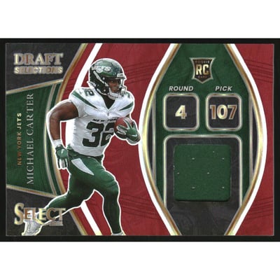 2021 Select Draft Selections Memorabilia Prizm Red #18 Michael Carter