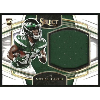 2021 Select Jumbo Rookie Swatch Prizm White #27 Michael Carter