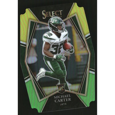 2021 Select Prizm Green and Yellow Die Cut #171 Michael Carter
