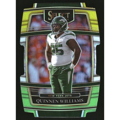 2021 Select Prizm Green and Yellow Die Cut #27 Quinnen Williams