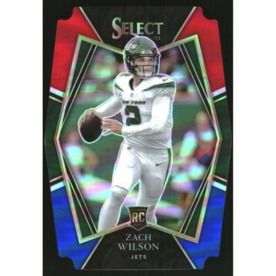2021 Select Prizm Red and Blue Die Cut #144 Zach Wilson