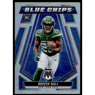 2022 Panini Mosaic Blue Chips Silver #12 Breece Hall