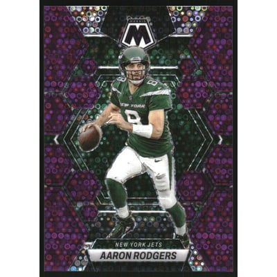 2023 Panini Mosaic Mosaic No Huddle Purple #82 Aaron Rodgers