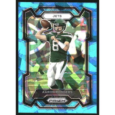 2023 Panini Prizm Prizms Blue Ice #227 Aaron Rodgers