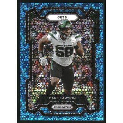 2023 Panini Prizm Prizms No Huddle Blue #231 Carl Lawson