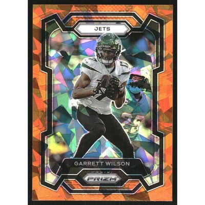 2023 Panini Prizm Prizms Orange Ice #233 Garrett Wilson
