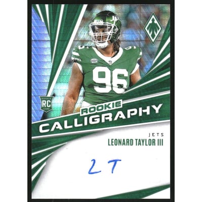 2024 Panini Phoenix Rookie Calligraphy Hyper #13 Leonard Taylor III