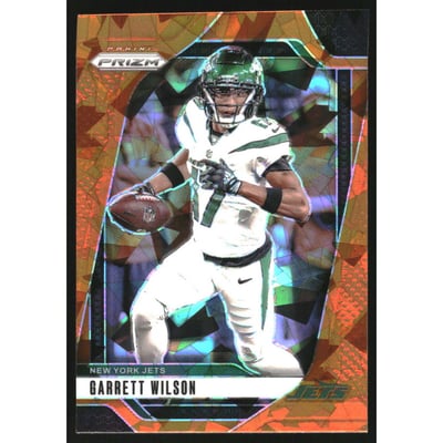 2024 Panini Prizm Prizms Orange Ice #224 Garrett Wilson
