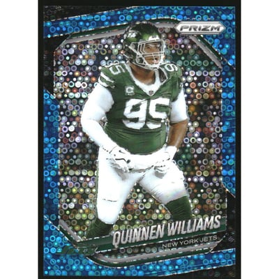 2025 Panini Prizm Prizms No Huddle Blue #292 Quinnen Williams