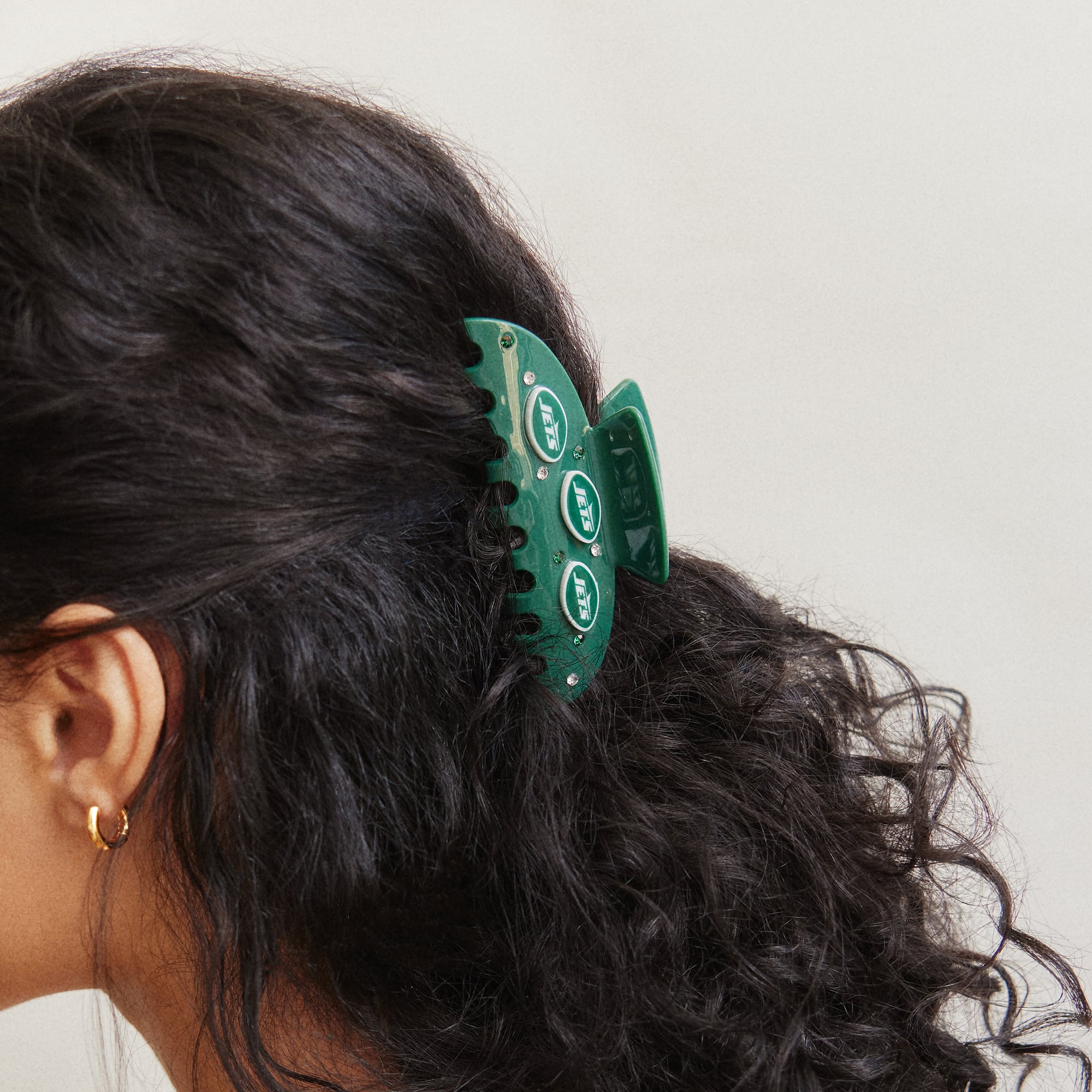 BaubleBar New York Jets Stacked Hair Claw Clip