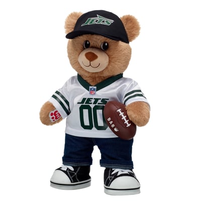  New York Jets Build-A-Bear Happy Hugs Teddy Bear Gift Set
