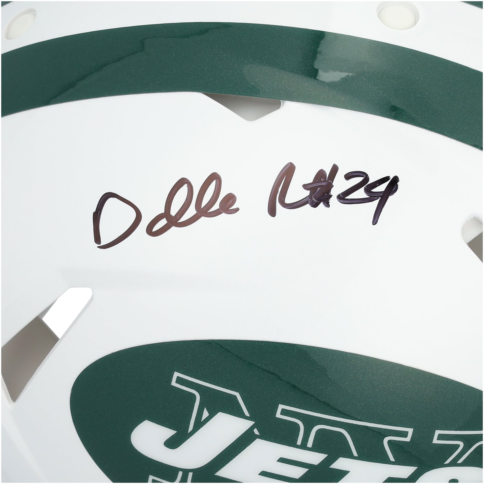Casque Riddell authentique rétro Speed 1998-2018 autographié par Darrelle Revis des Jets de New York