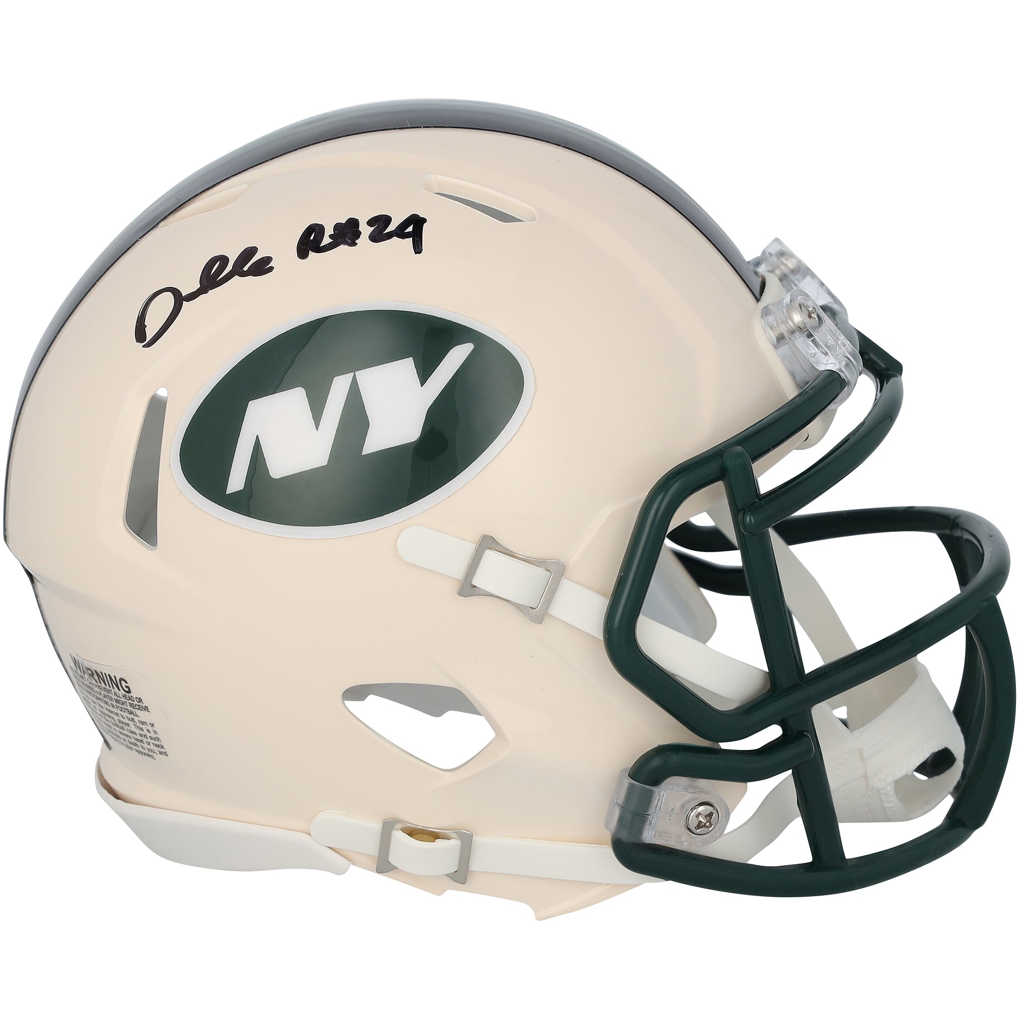 Mini-casque Riddell Retro Speed ​​autographié par Darrelle Revis (New York Jets)