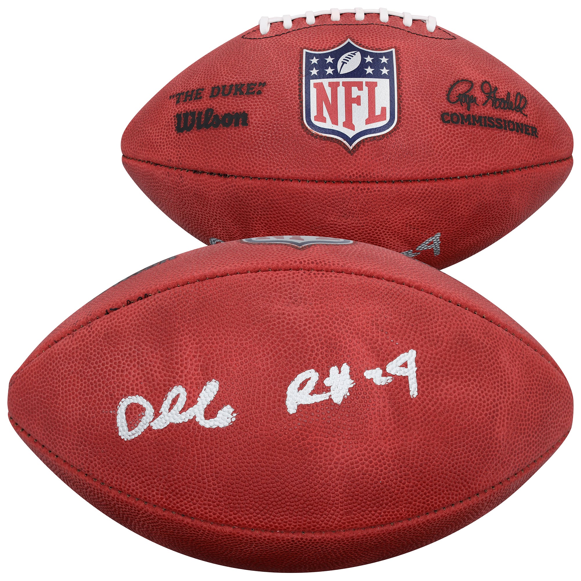 Ballon de football Wilson Duke en couleur, autographié par Darrelle Revis (New York Jets).